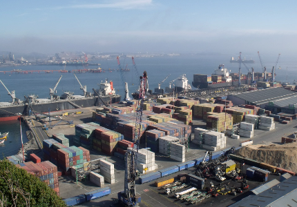 Puertos del Biobío movilizaron 2,1 millones toneladas en julio.